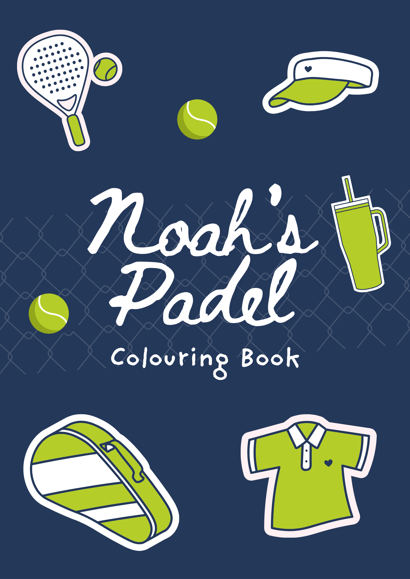Noah's padel colouring book cover