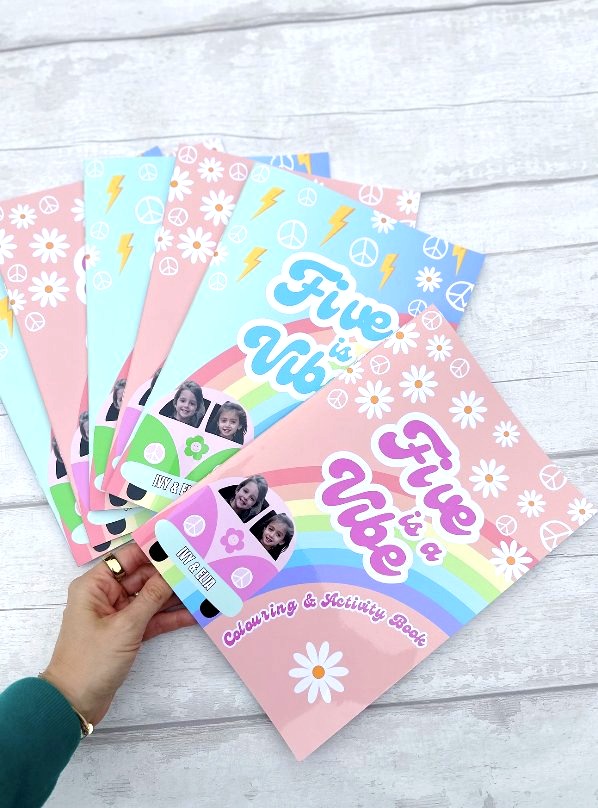 Five is a Vibe colouring books