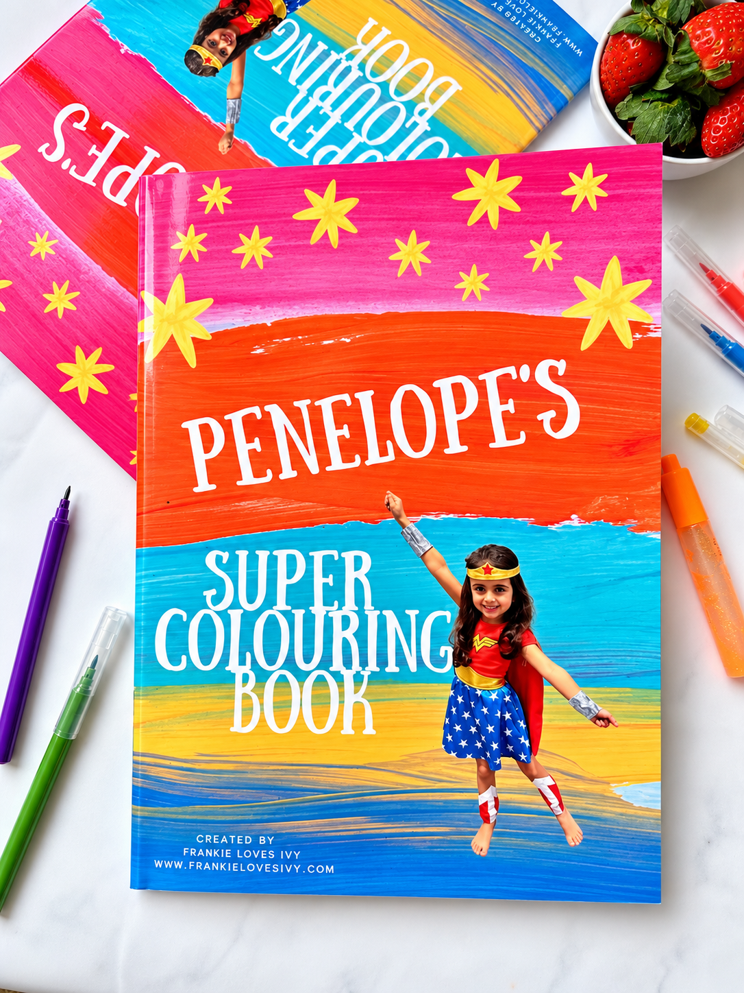 Penelope's super colouring book cover