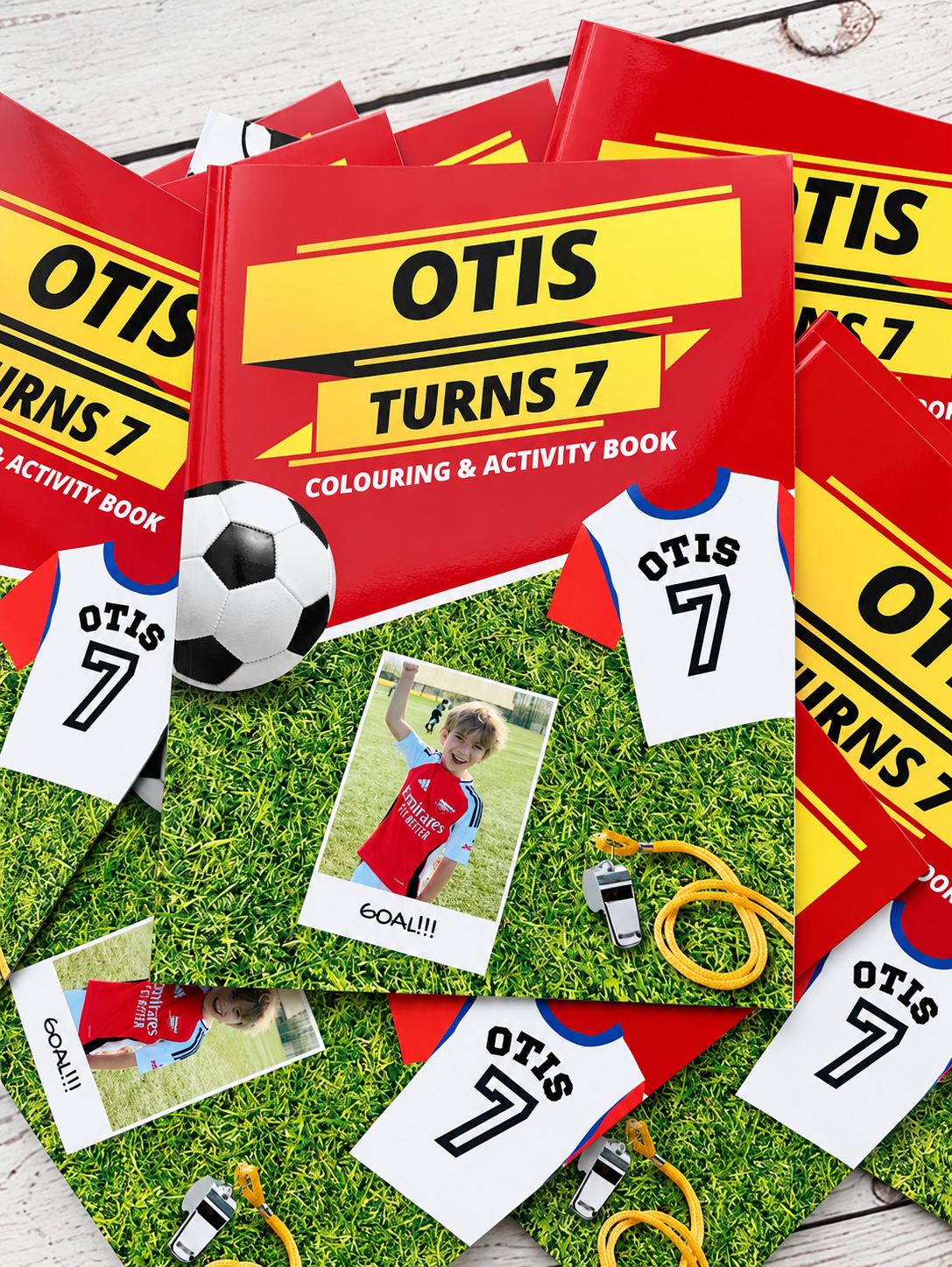 Otis turns 7 football colouring books