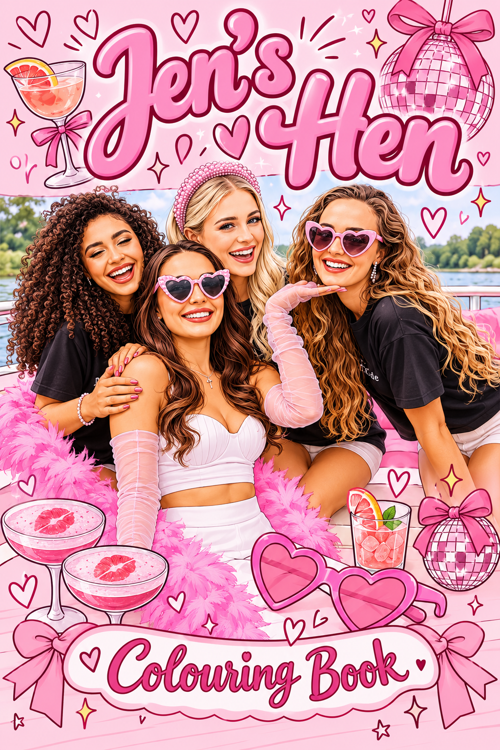 Jen’s Hen colouring book front cover