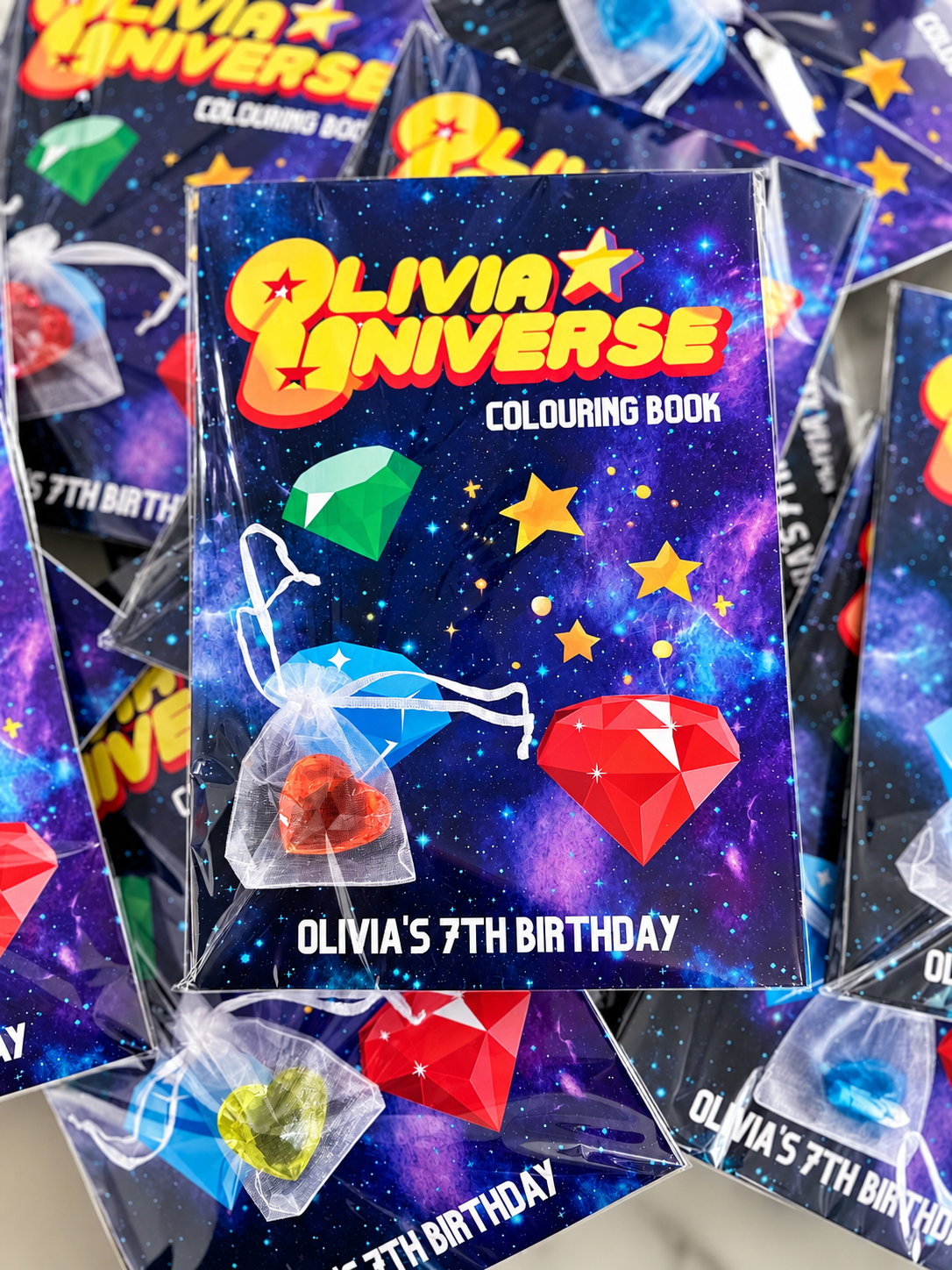 Olivia's Universe galaxy colouring book cover