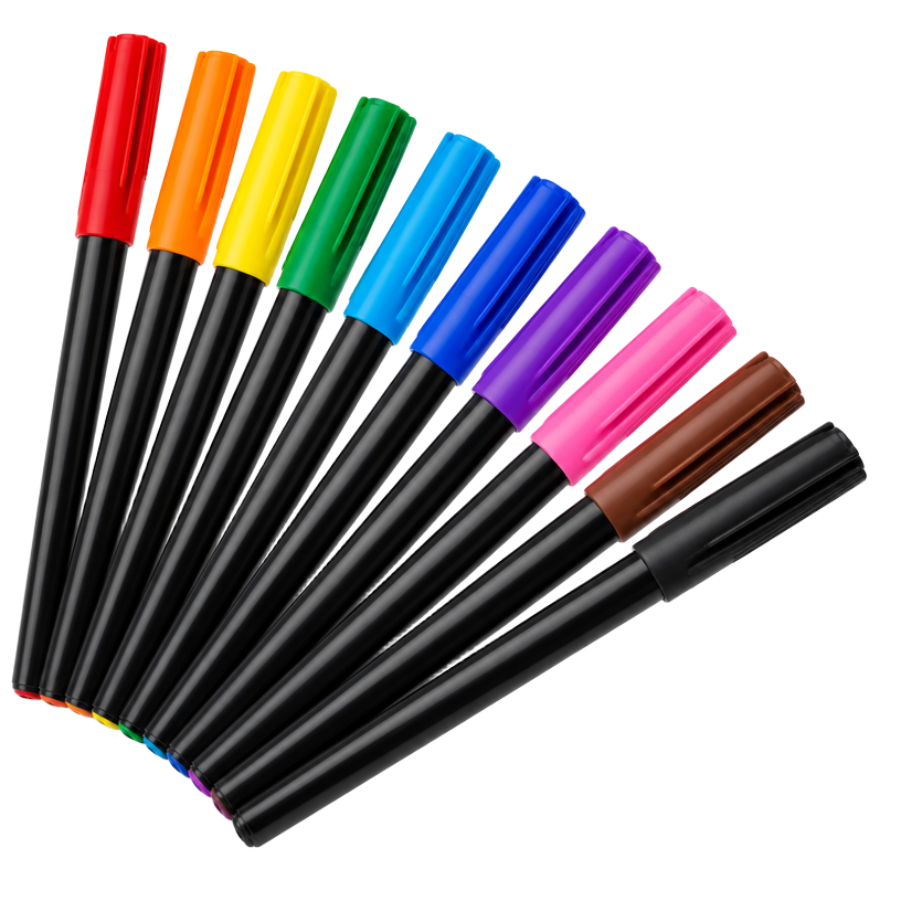 A pack of colouring pens